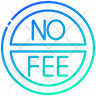 free no fee icons