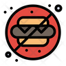 not eating food icon