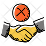 avoid handshake icons