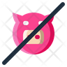 free no pork icons
