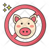 no pork meat logo