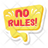 no rules icon svg