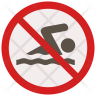icons for no swimming