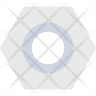 hexagonal screw icon svg