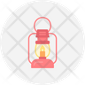 icons of camping lantern