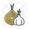 icons of onion and garlic