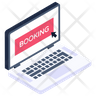 icons of online booking