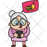 hungry grand mother icon svg