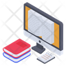 online library software icon svg