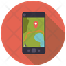 icons of phone map
