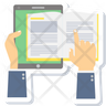 icons of online book reading