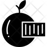 orange barcode icon svg