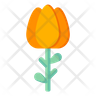 free orange tulip icons
