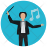 icons for orchestra conductor