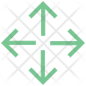 icon for outward arrows