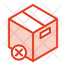 rejected package icons