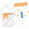 paint bucket and roller icons