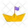 origami boat icons