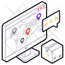 icons of parcel delivered