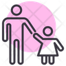 parents with daughter symbol