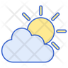 partly cloudy day emoji