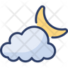 partly cloudy night icon download