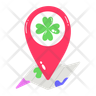 icons for location pin red and white