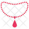 pearl necklace with diamond pendant emoji