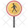 icons of pedestrian crossing