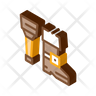 icon wooden pirate leg