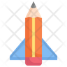 icons of pencil rocket