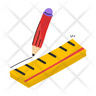 scale pencil symbol
