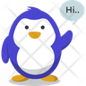 penguin hi emoji