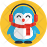 icon christmas penguin