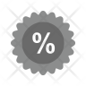 icon percentage badge