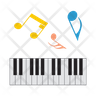 icons of piano keyboard