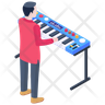 playing piano symbol
