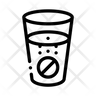 icons for pill glass water