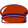 peaked cap symbol