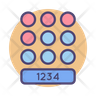 icons of pin number lock