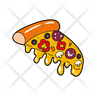 icons of pizza badge