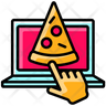 pizza order laptop symbol