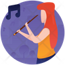 flute player icon svg