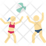 playing on beach icon png