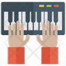 playing piano icons