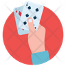 hand holding card icon