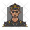 free officer cap icons