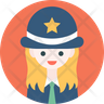 free female police icons