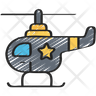 free police helicopter icons