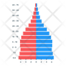 population pyramid infographic icon png